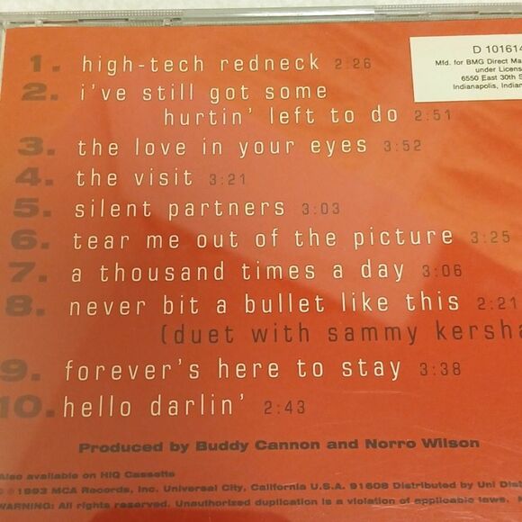 ⭐️5/$25 GEORGE JONES Music CD "high tech redneck " - Picture 2 of 5